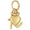 Sofia zlatý prívesok srdce, kotva a kríž PAC306 022