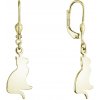 Pozlátené strieborné náušnice mačky 61129 Pozlátené strieborné náušnice mačky 61129