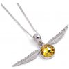 Carat Shop Stříbrný náhrdelník harry potter zlatonka s krystaly BHPSN004