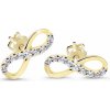 Cutie Diamonds náušnice zo žltého zlata s briliantmi v tvare nekonečna DZ60149-30-00-X-1