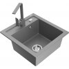 MEXEN/S MEXEN/S - Vito granitový drez 1-miska vrátane batérie Rita, šedá 6503-71-670300-71 MEXEN/S MEXEN/S - Vito granitový drez 1-miska vrátane batérie Rita, šedá 6503-71-670300-71