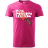 Ping Pongová legenda - Klasické pánske tričko vyššej gramáže - L ( Purpurová ) Ping Pongová legenda - Klasické pánske tričko vyššej gramáže - L ( Purpurová )