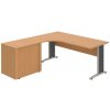 OFFICE PRO s.r.o. Kancelársky stôl pracovný, zostava pravá - CE 1800 60 HR P, buk OFFICE PRO s.r.o. Kancelársky stôl pracovný, zostava pravá - CE 1800 60 HR P, buk