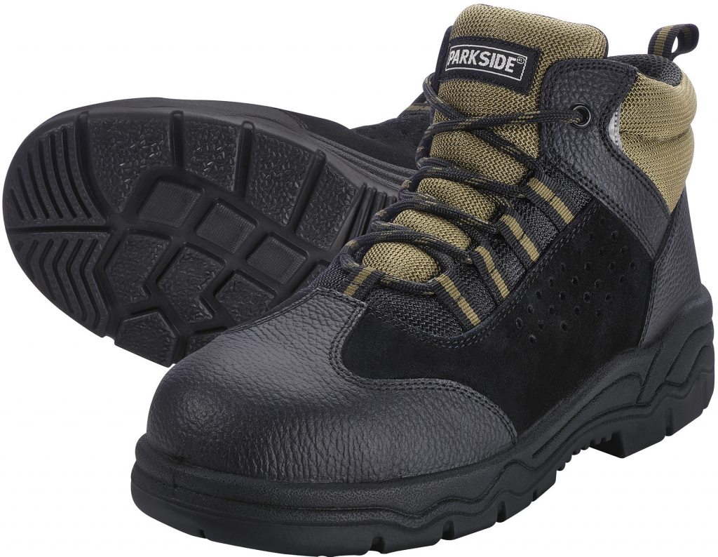 PARKSIDE 100364747 S3 bezpečnostná obuv čierna/kaki