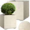 Deroma Béžový kvetináč plast 39x39x39 cm