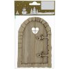 GEROMA Vianočná dekorácia dvere drevo prírodné 9,5 x 14 cm