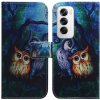 Peňaženkové 3D puzdro na OPPO Reno12 5G - Olejová Maľba Sovy Peňaženkové 3D puzdro na OPPO Reno12 5G - Olejová Maľba Sovy