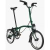 Skladací bicykel Brompton C Line Explore - Black Edition, H-TYP, Zelená závoodní