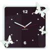 SENTOP Moderné nástenné hodiny z plastu-Motýle, Farba:tmavá hnedá,biela, Rozmer: 30x30 cm 2859 FL-z29-RAL8017-9010 HEU- analógové SENTOP Moderné nástenné hodiny z plastu-Motýle, Farba:tmavá hnedá,biela, Rozmer: 30x30 cm 2859 FL-z29-RAL8017-9010 HEU- analógové
