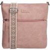 Beagles Malaga dámska crossbody taška s dekoratívnym popruhom 26 ružová