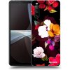 Picasee silikónový čierny obal pre Sony Xperia 10 III - Flowers and Berries Picasee silikónový čierny obal pre Sony Xperia 10 III - Flowers and Berries