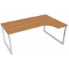 Hobis Pracovný stôl UNI O, ergo, ľavý, 180x75,5x120 cm, jelša/biela Hobis Pracovný stôl UNI O, ergo, ľavý, 180x75,5x120 cm, jelša/biela