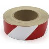 Bielo-červená pravá reflexná výstražná páska - dĺžka 45 m, šírka 5 cm Bielo-červená pravá reflexná výstražná páska - dĺžka 45 m, šírka 5 cm