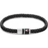Tommy Hilfiger Čierny kožený náramok s oceľovým zapínaním 2790293 Tommy Hilfiger Čierny kožený náramok s oceľovým zapínaním 2790293