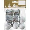 GEROMA Vianočná dekorácia darčeky + guľa plastové strieborné 8 ks GEROMA Vianočná dekorácia darčeky + guľa plastové strieborné 8 ks