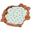 Nálepka 3D diera na stenu Ruže vzor 90x70 cm Nálepka 3D diera na stenu Ruže vzor 90x70 cm