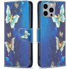 Puzdro na iPhone 14 Pro Max Motýľ modré Puzdro na iPhone 14 Pro Max Motýľ modré