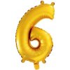 JUNIOR narodeninový balón, 32in 81cm, zlatý, číslo 6
