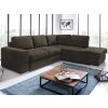 Rohová sedacia súprava Eddi, tmavo hnedá espresso látka, pravý roh Rohová sedacia súprava Eddi, tmavo hnedá espresso látka, pravý roh