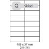 Print etikety 105x37mm, biele, 16ks/A4, 100 A4/bal Print etikety 105x37mm, biele, 16ks/A4, 100 A4/bal