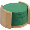 KESPER KESPER Podložky 12ks, priemer 10cm, bambus/plsť, zelené KESPER KESPER Podložky 12ks, priemer 10cm, bambus/plsť, zelené