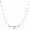 Again Jewelry Strieborný náhrdelník s trblietavým srdiečkom AJNA0006