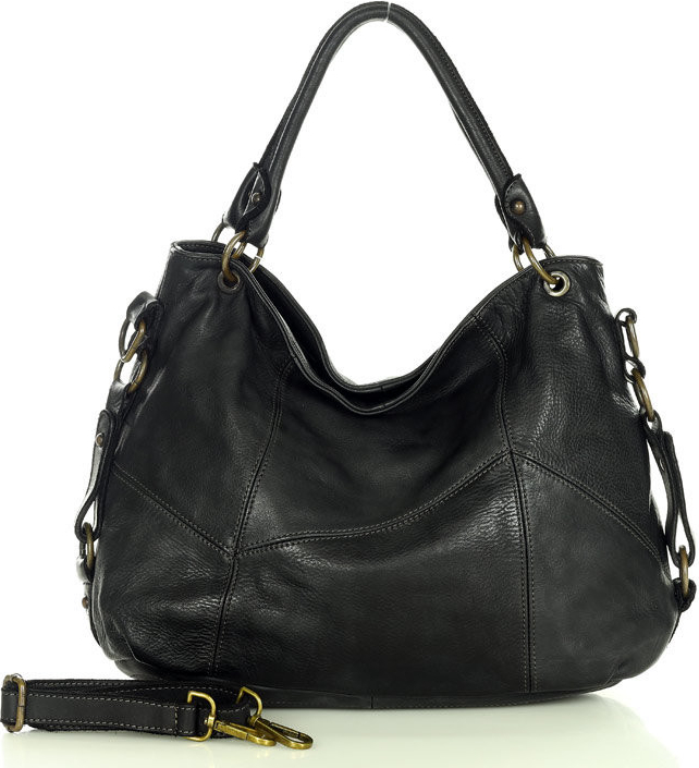 Mazzini Marco čierna prešívaná shopper bag v136d