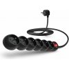 Predlžovací kábel CONNECT IT predlžovací 230V, 6 zásuviek + vypínač, 3m, čierny (CES-1001-BK) Predlžovací kábel CONNECT IT predlžovací 230V, 6 zásuviek + vypínač, 3m, čierny (CES-1001-BK)