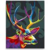 Maľovanie podľa čísel - Jelenia hlava s parožím vo farbách - 80x100 cm, plátno vypnuté na rám - výroba CZ Maľovanie podľa čísel - Jelenia hlava s parožím vo farbách - 80x100 cm, plátno vypnuté na rám - výroba CZ