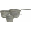Chic Antique Set 3ks plechový antik obal na kvetináč Patti s rukoväťou - Ø 17*10/ Ø 15*9/ Ø 13*9cm - Chic Antique Chic Antique Set 3ks plechový antik obal na kvetináč Patti s rukoväťou - Ø 17*10/ Ø 15*9/ Ø 13*9cm - Chic Antique