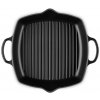 Le Creuset grilovacia panvica štvorcová 30 cm čierna