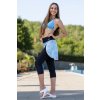 VFstyle Športové capri legíny so sukňou Tammy tyrkysové Veľkosť: M VFstyle Športové capri legíny so sukňou Tammy tyrkysové Veľkosť: M