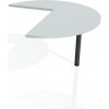 Doplnkový stôl Flex, pravý, 120x75,5x(60x80) cm, sivá/kov Doplnkový stôl Flex, pravý, 120x75,5x(60x80) cm, sivá/kov