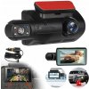 Dvojitá kamera do auta z prednej a vnútornej strany 1080P, kamera do auta Dvojitá kamera do auta z prednej a vnútornej strany 1080P, kamera do auta