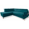 Tyrkysová zamatová rozkladacia rohová pohovka (ľavý roh) Sweet Harmony – Miuform Tyrkysová zamatová rozkladacia rohová pohovka (ľavý roh) Sweet Harmony – Miuform