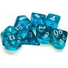 Chessex Sada kociek Chessex Gemini Translucent Teal/White Polyhedral 7-Die Set Chessex Sada kociek Chessex Gemini Translucent Teal/White Polyhedral 7-Die Set