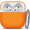 Ochranné puzdro na Apple Airpods 4, silikónové hladké Farva: Oranžová Ochranné puzdro na Apple Airpods 4, silikónové hladké Farva: Oranžová
