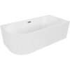 MEXEN/S - Gia voľne stojaca rohová vaňa reliéf pravá 170 x 80, biela mat, sifón a prepad grafit metal 52701708001P-95 MEXEN/S - Gia voľne stojaca rohová vaňa reliéf pravá 170 x 80, biela mat, sifón a prepad grafit metal 52701708001P-95