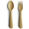 Mushie detský príbor - lyžička a vidlička - Mustard Mushie detský príbor - lyžička a vidlička - Mustard