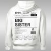 Big Sister Label dámska mikina s kapucňou Big Sister Label dámska mikina s kapucňou