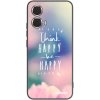 Picasee silikónový čierny obal pre Motorola Moto G85 - Mysli pozitívne! Picasee silikónový čierny obal pre Motorola Moto G85 - Mysli pozitívne!