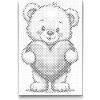 Vymalujsisam.sk Bodkovanie - Medvedík so srdcom Farba: Čierna, Veľkosť: 20x30cm, Rám: Bez rámu, iba zrolované plátno Vymalujsisam.sk Bodkovanie - Medvedík so srdcom Farba: Čierna, Veľkosť: 20x30cm, Rám: Bez rámu, iba zrolované plátno