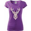 Jeleň kresba - Dámske tričko Pure - XL ( Fialová ) Jeleň kresba - Dámske tričko Pure - XL ( Fialová )