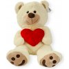 medveď Veľký Macko Biely so srdcom 70 cm