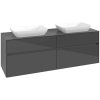 VILLEROY & BOCH Collaro závesná skrinka pod dve umývadlá na dosku, 4 zásuvky, 1600 x 500 x 548 mm, Glossy Grey, C12300FP VILLEROY & BOCH Collaro závesná skrinka pod dve umývadlá na dosku, 4 zásuvky, 1600 x 500 x 548 mm, Glossy Grey, C12300FP