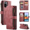 Multifunkčné peňaženkové puzdro CaseMe na Xiaomi Redmi Note 10 Pro - Červená Multifunkčné peňaženkové puzdro CaseMe na Xiaomi Redmi Note 10 Pro - Červená