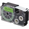 Casio XR-18FGN , 18mm x 8m, černý tisk / signální zelený podklad, kompatibilní páska Casio XR-18FGN , 18mm x 8m, černý tisk / signální zelený podklad, kompatibilní páska