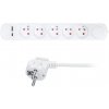 Solight 5z predlžovací prívod s USB A+C nabíjačkou 2.4A, 3m, 3 x 1mm2, biely, vypínač PP152USBC Solight 5z predlžovací prívod s USB A+C nabíjačkou 2.4A, 3m, 3 x 1mm2, biely, vypínač PP152USBC