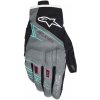 Dámske rukavice na motorku Alpinestars STELLA MOBLAST WATERPROOF šedo-čierno-fluo ružovo-tyrkysovo-biele Veľkosť: M Dámske rukavice na motorku Alpinestars STELLA MOBLAST WATERPROOF šedo-čierno-fluo ružovo-tyrkysovo-biele Veľkosť: M