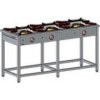 Plynový gastronomický sporák 3-hořákový, 1690x600x850 mm, 1x5+2x7 kW | EGAZ, TG-319.II Plynový gastronomický sporák 3-hořákový, 1690x600x850 mm, 1x5+2x7 kW | EGAZ, TG-319.II